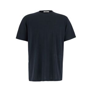 Fendi Men Black T-Shirt With Tone-On-Tone Logo On The Side In Cotton For Men